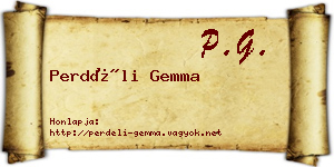 Perdéli Gemma névjegykártya